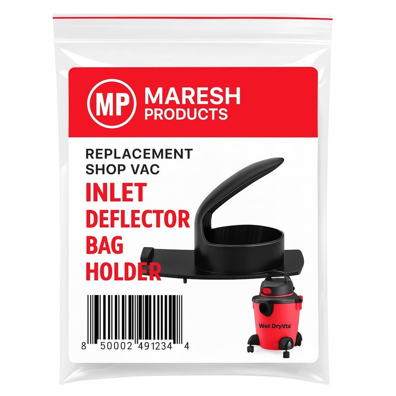 MP Maresh Products Heavy Duty Compatible Shop Vac Replacement Inlet Dirt Deflector and Bag Holder Support Part (Current Design) - Image 1